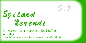 szilard merendi business card